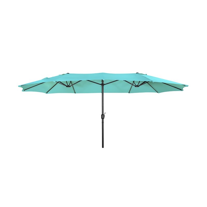 WESTIN FURNITURE OS3004 180 INCH DOUBLE SIDED OUTDOOR TWIN PATIO MARKET TABLE UMBRELLA
