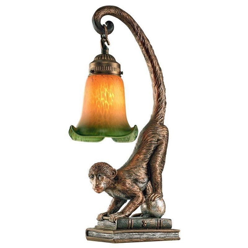 DESIGN TOSCANO KY7955 4 1/2 INCH MONKEY BUSINESS TABLE LAMP