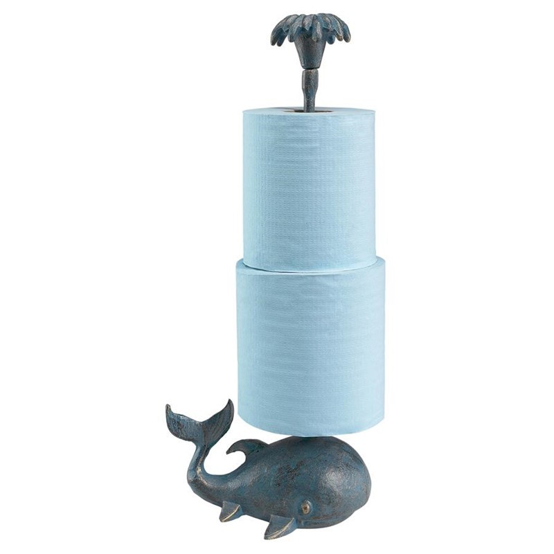 DESIGN TOSCANO QH161079 6 1/2 INCH WHALE OF A TALE PAPER TOWEL HOLDER