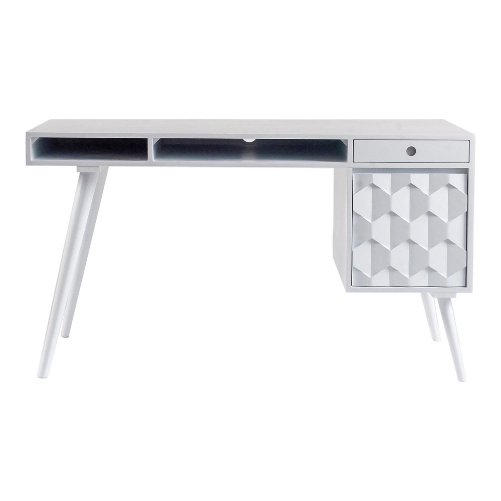 MOE'S HOME COLLECTION BZ-1024-18 O2 53 INCH WOODEN DESK - WHITE