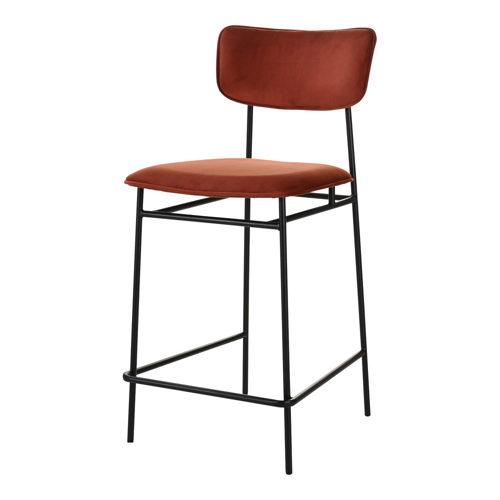 MOE'S HOME COLLECTION EQ-1015-06 SAILOR 18 INCH POLYESTER COUNTER STOOL - AMBER
