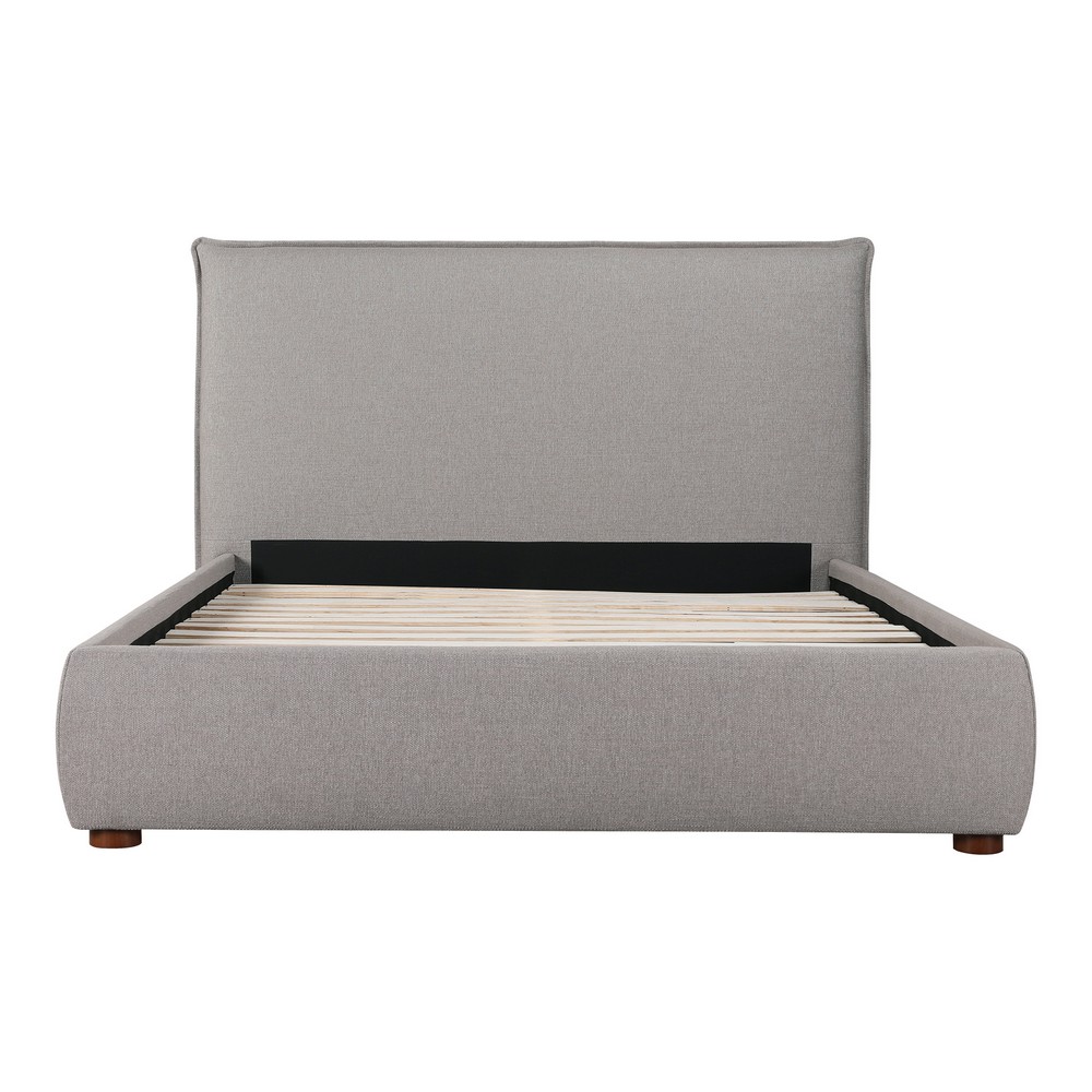 MOE'S HOME COLLECTION RN-1129-15 LUZON 70 INCH POLYESTER QUEEN BED - GREYSTONE