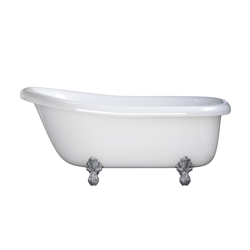 CAMBRIGE PLUMBING USA-AST60 AMBER WAVES 60 INCH USA QUALITY CLAWFOOT SLIPPER TUB AND FEET
