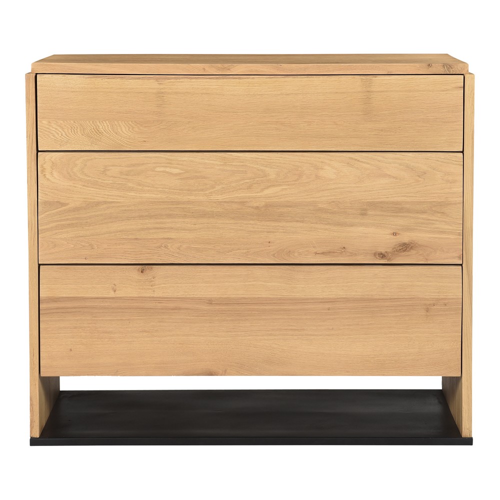 MOE'S HOME COLLECTION VE-1101-24 QUINTON 36 INCH OAK SIDES AND DRAWER FRONT SMALL DRESSER - NATURAL OAK