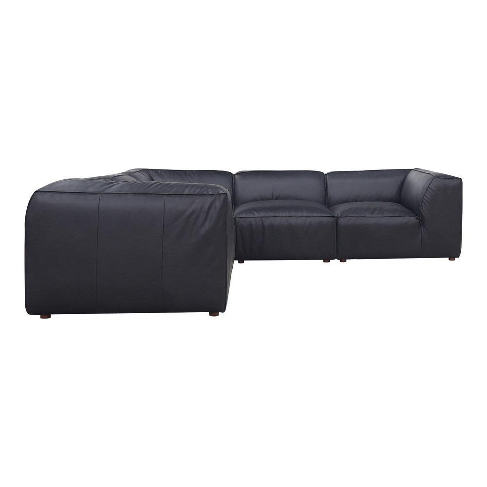 MOE'S HOME COLLECTION XQ-1008-02 102 1/2 INCH FORM AND LEATHER DREAM MODULAR SECTIONAL - VANTAGE BLACK
