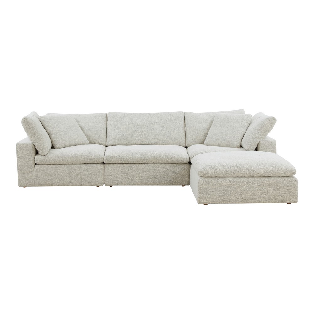 MOE'S HOME COLLECTION YJ-1008-49 CLAY 133 1/2 INCH POLYESTER AND FABRIC LOUNGE MODULAR SOFA - COASTSIDE SAND