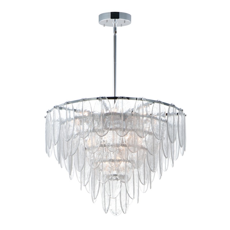 MAXIM LIGHTING 30737CLWTPC GLACIER 31 1/2 INCH CEILING-MOUNTED INCANDESCENT CHANDELIER LIGHT