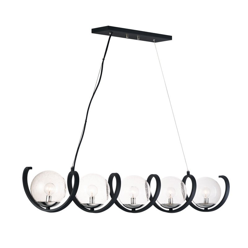 MAXIM LIGHTING 35105CDBKPN CURLICUE 7 INCH CEILING-MOUNTED INCANDESCENT PENDANT LIGHT