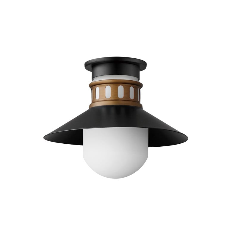 MAXIM LIGHTING 35120SWBKAB ADMIRALTY 12 INCH CEILING-MOUNTED INCANDESCENT FLUSH MOUNT LIGHT