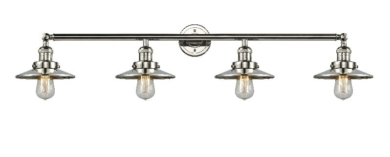 INNOVATIONS LIGHTING 215-M1 RAILROAD FRANKLIN RESTORATION 44 INCH 4 LIGHT WALL MOUNT BATH VANITY LIGHT