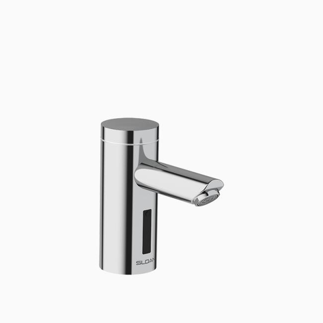 SLOAN 3335158 OPTIMA 5 3/8 INCH HARDWIRED POWERED DECK MOUNT MID BODY FAUCET - POLISHED CHROME