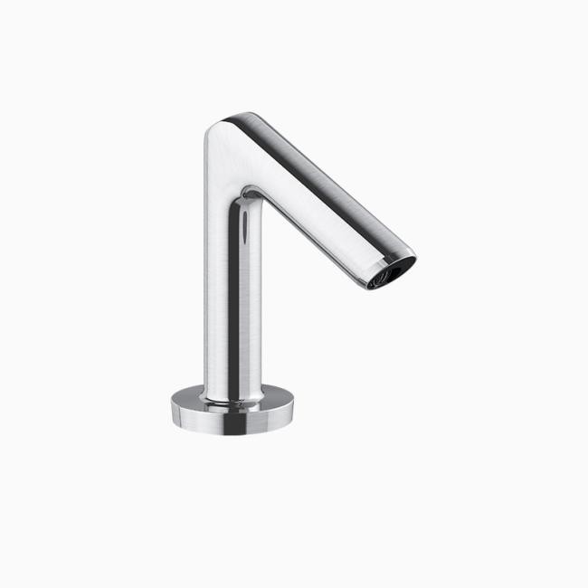 SLOAN 3315391BT OPTIMA 0.5 GPM BATTERY POWERED DECK MOUNT MID BODY FAUCET WITH MULTI-LAMINAR SPRAY - BRUSHED STAINLESS