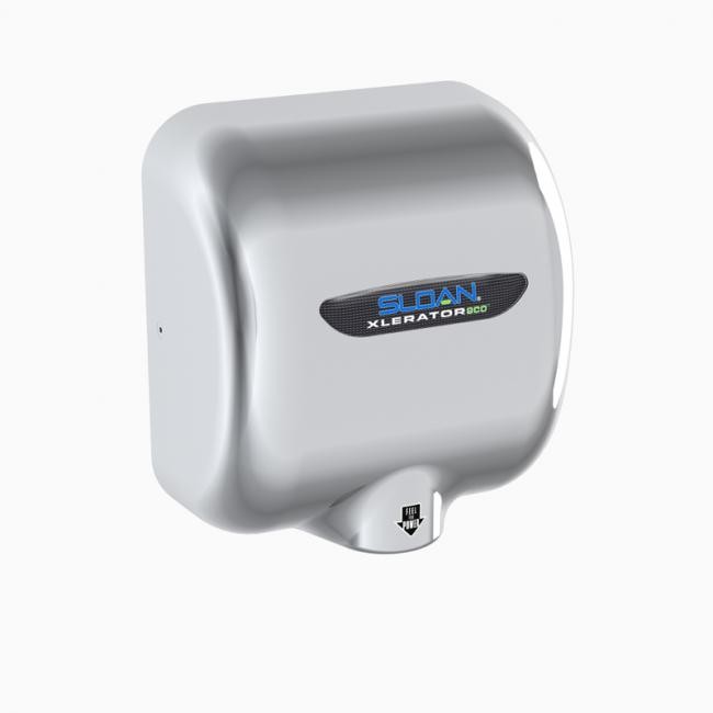 SLOAN 3366111 EHD-502-ECO 11 3/4 INCH XLERATOR SENSOR-OPERATED WALL SURFACE HAND DRYER - POLISHED CHROME