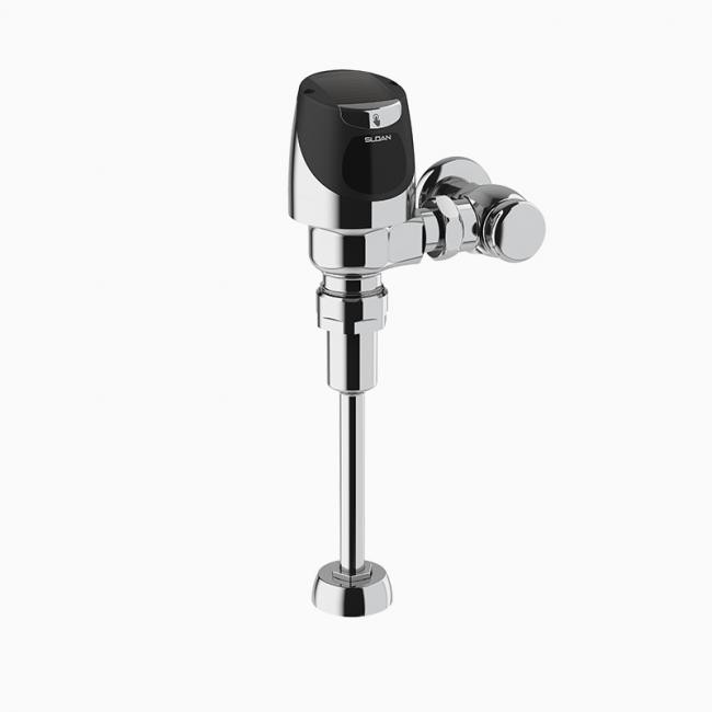 SLOAN 33700006 SOLIS 0.25 GPF SINGLE FLUSH TOP SPUD EXPOSED SENSOR URINAL FLUSHOMETER WITH DUAL-FILTERED FIXED BYPASS DIAPHRAGM AND ELECTRICAL OVERRIDE - POLISHED CHROME