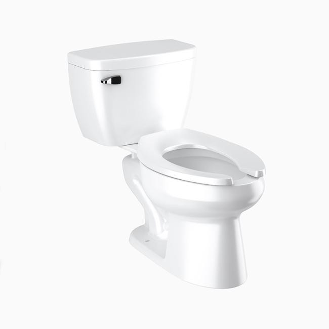 SLOAN 80098010 30 3/8 INCH X 28 1/4 INCH 1.28 GPF ELONGATED FLOOR MOUNT PRESSURE ASSIST WATER CLOSET WITH LEFT FLUSH HANDLE - WHITE