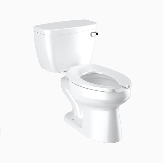 SLOAN 80098110 30 3/8 INCH X 28 1/4 INCH 1.28 GPF ELONGATED FLOOR MOUNT PRESSURE ASSIST WATER CLOSET WITH RIGHT FLUSH HANDLE - WHITE
