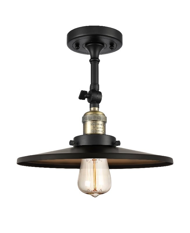 INNOVATIONS LIGHTING 201F-MFR-12 APPALACHIAN FRANKLIN RESTORATION 12 INCH 1 LIGHT CEILING MOUNT SEMI FLUSH MOUNT LIGHT