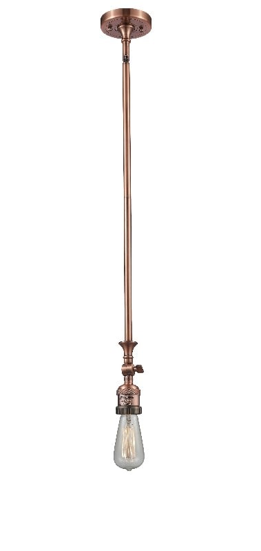 INNOVATIONS LIGHTING 206 BARE BULB FRANKLIN RESTORATION 4 INCH 1 LIGHT CEILING MOUNT MINI PENDANT