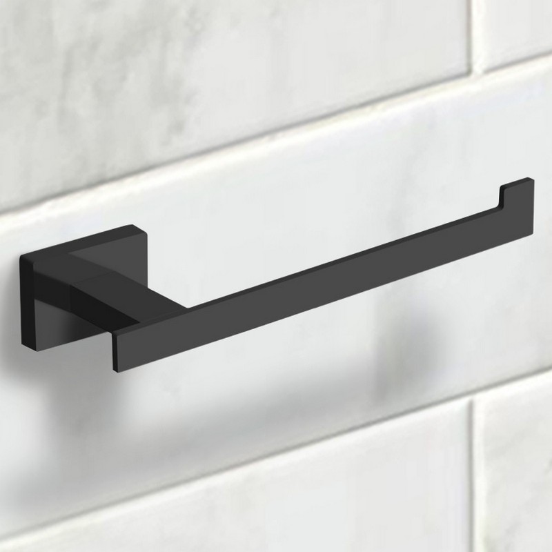 NAMEEKS NCB58 GENERAL HOTEL 7 1/2 INCH CONTEMPORARY TOILET PAPER HOLDER - BLACK