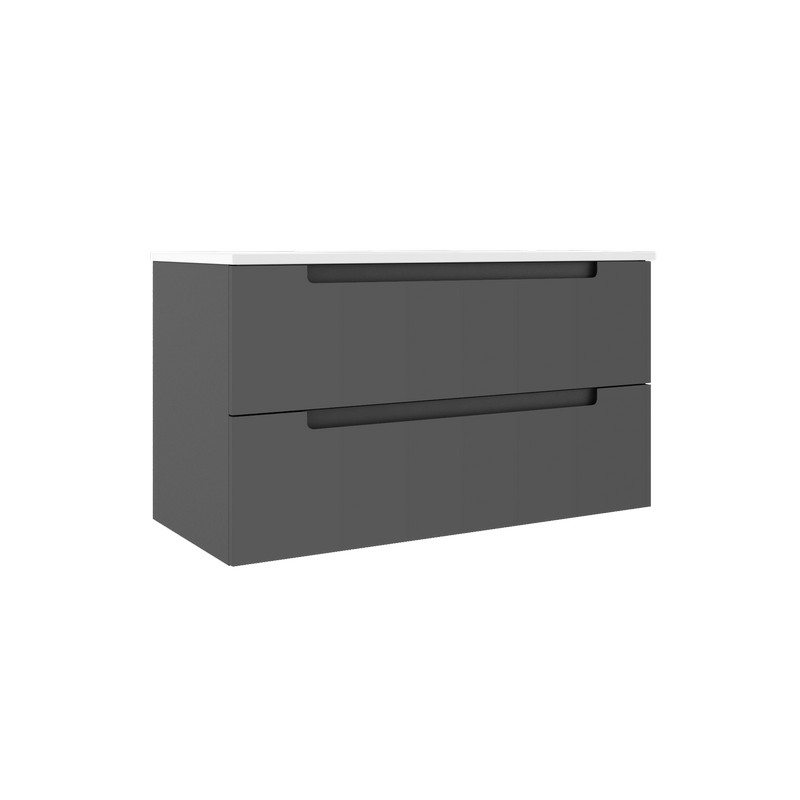 ICO BC1003 CODA 35 1/4 INCH TWO DRAWER WALL-MOUNTED VANITY ONLY