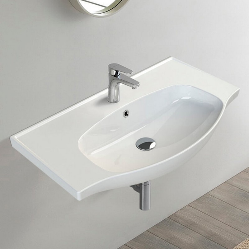 CERASTYLE 082400-U LILA 31 1/2 INCH WALL MOUNTED OR DROP IN SINK