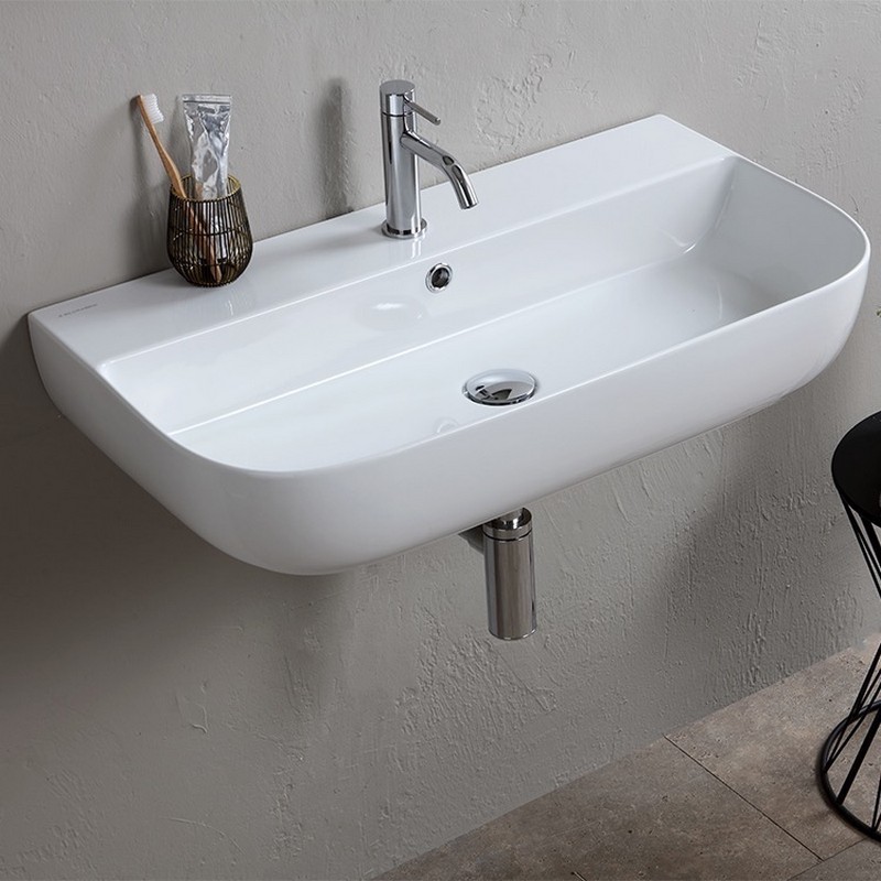 SCARABEO 1812 GLAM 29 5/8 INCH WALL MOUNTED OR VESSEL SINK