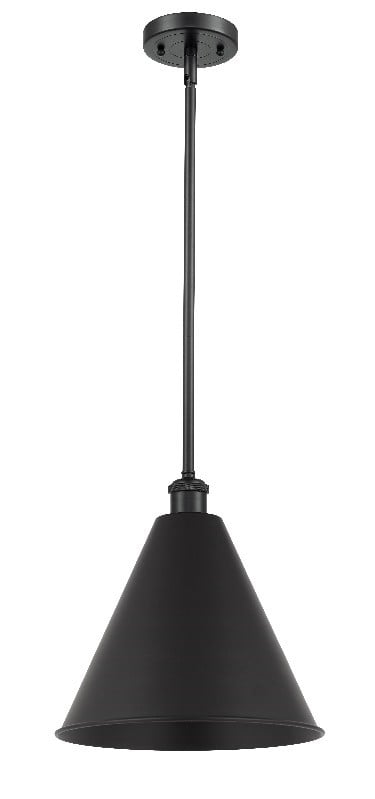 INNOVATIONS LIGHTING 516-1S-MBC-16 BALLSTON CONE BALLSTON 16 INCH 1 LIGHT CEILING MOUNT PENDANT