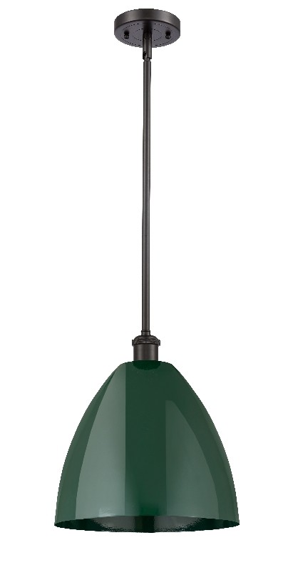 INNOVATIONS LIGHTING 516-1S-MBD-12-GR PLYMOUTH DOME BALLSTON 12 INCH 1 LIGHT CEILING MOUNT PENDANT