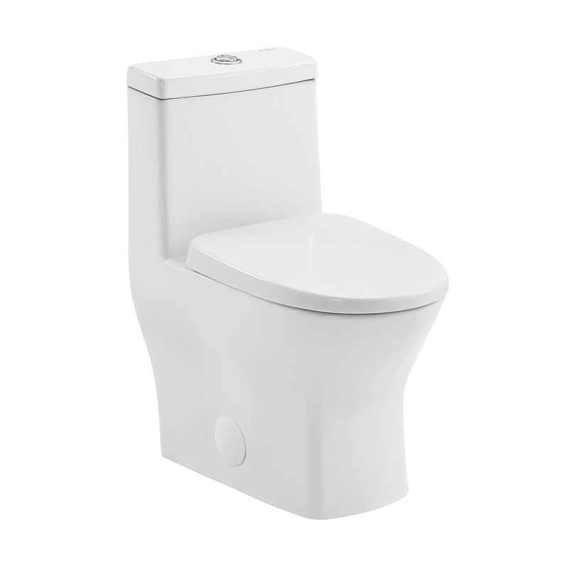 SWISS MADISON SM-1T277 SUBLIME II 24 INCH ONE-PIECE ROUND TOILET - WHITE