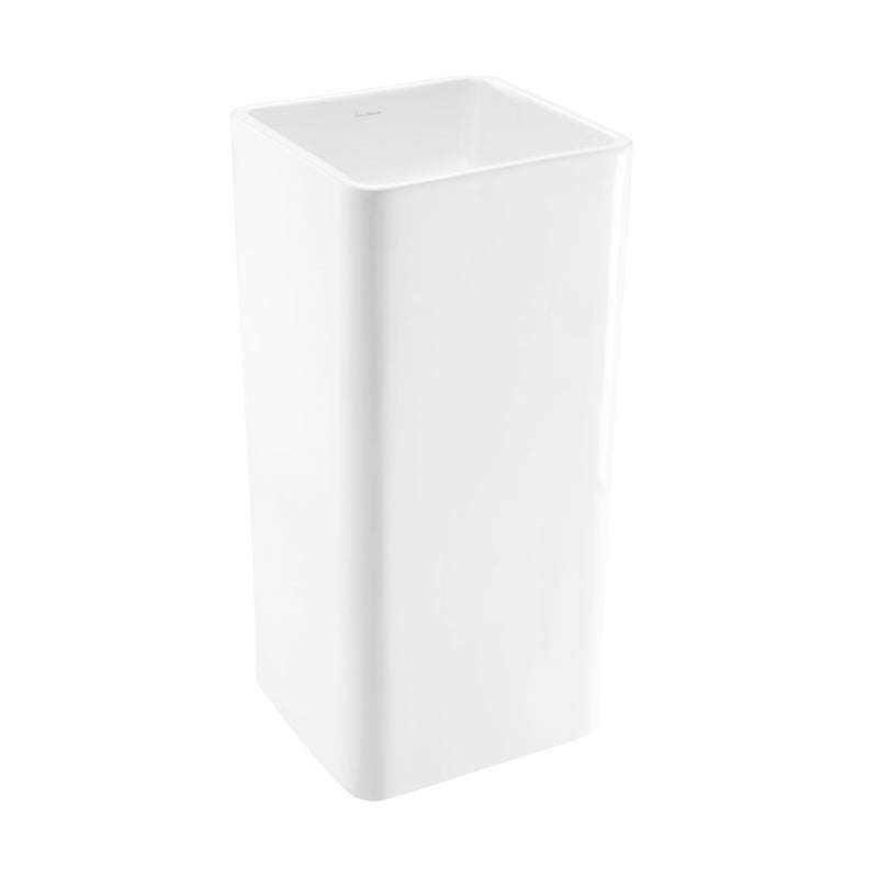 SWISS MADISON SM-PS315 CLAIRE 15 3/4 INCH ONE-PIECE PEDESTAL SINK - WHITE