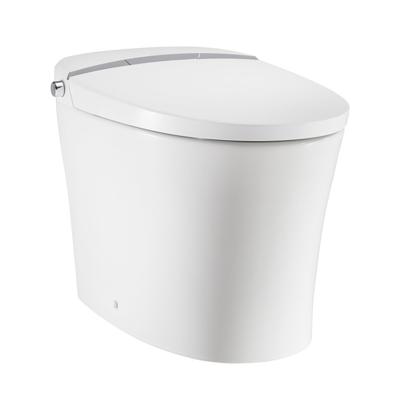 SWISS MADISON SM-ST060 AVANCER 27 1/4 INCH INTELLIGENT TANKLESS ELONGATED TOILET AND BIDET WITH TOUCHLESS VORTEX DUAL-FLUSH - WHITE