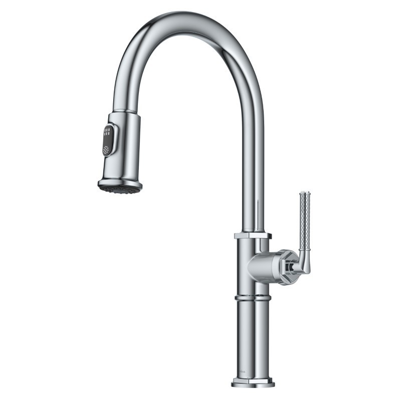 KRAUS KPF-4100 SELLETTE 17-1/2 INCH TRADITIONAL INDUSTRIAL PULL-DOWN SINGLE HANDLE KITCHEN FAUCET