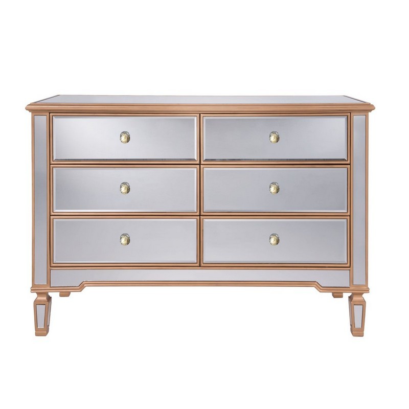 ELEGANT FURNITURE LIGHTING MF6-1117G CONTEMPO 48 INCH CABINET - HAND RUBBED ANTIQUE GOLD
