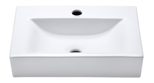 ELITE SINKS EC1601 ELANTI 18 INCH RECTANGLE WALL MOUNTED BATHROOM SINK - WHITE