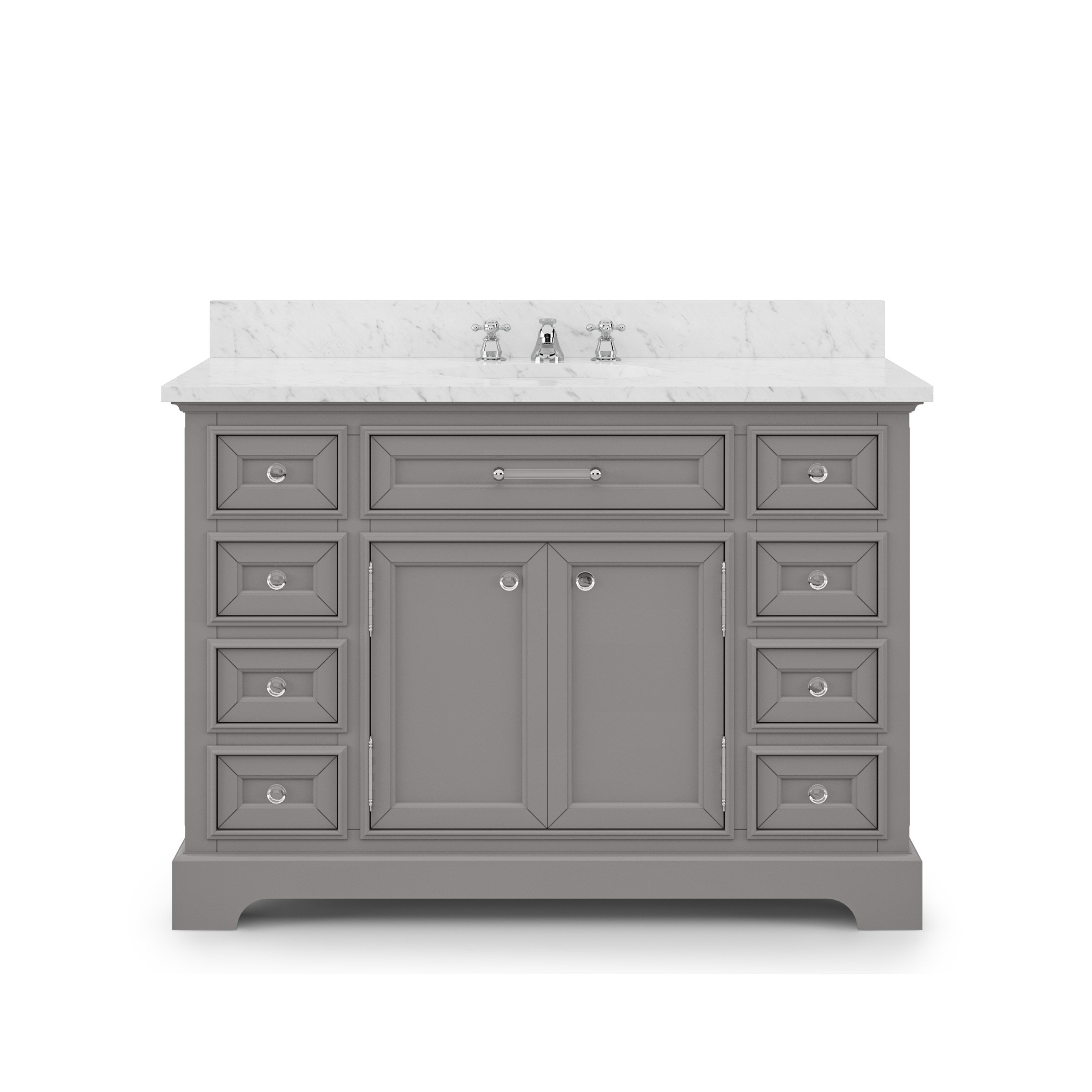 WATER-CREATION DE48CW01CG-000000000 DERBY 48 INCH CASHMERE GREY SINGLE SINK BATHROOM VANITY