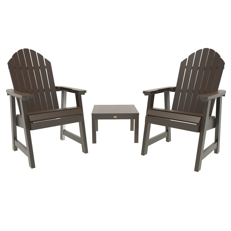 HIGHWOOD USA AD-KITCHDA2 TWO HAMILTON DECK CHAIRS WITH 1 ADIRONDACK SIDE TABLE