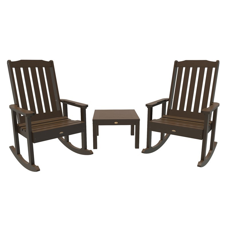 HIGHWOOD USA AD-KITRKCH1 TWO LEHIGH ROCKING CHAIRS WITH 1 ADIRONDACK SIDE TABLE