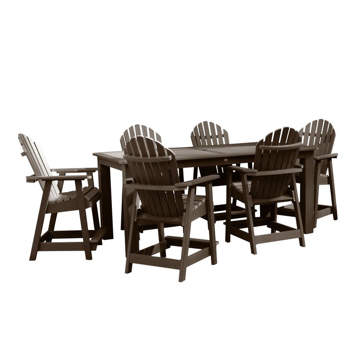 HIGHWOOD USA AD-ST7HM2CO5BA 84 INCH X 42 INCH HAMILTON 7 PIECES RECTANGULAR COUNTER HEIGHT DINING SET
