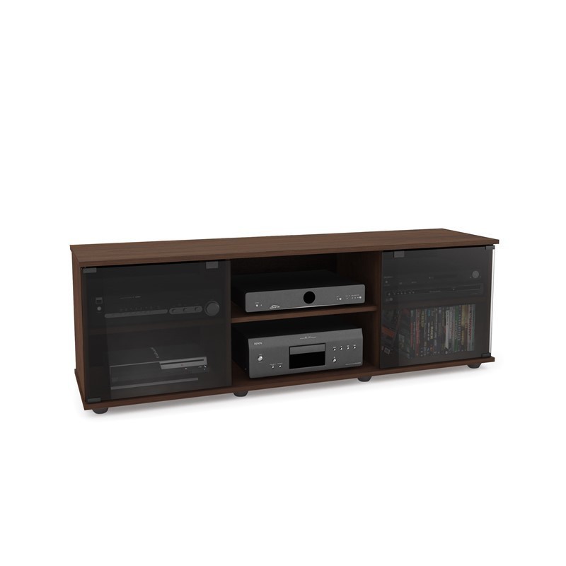 CORLIVING FB-2607 FIJI 60 INCH MAPLE WOODEN TV STAND FOR TVS UP TO 75 INCH - BROWN