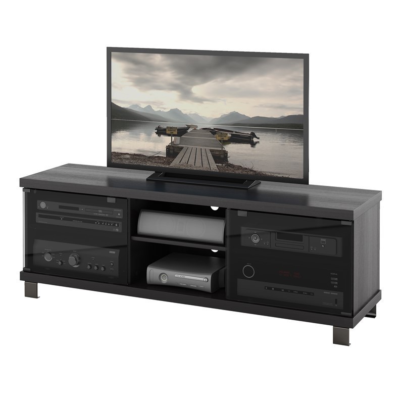 CORLIVING HC-5590 HOLLAND 59 INCH RAVENWOOD TV STAND FOR TVS UP TO 75 INCH - BLACK