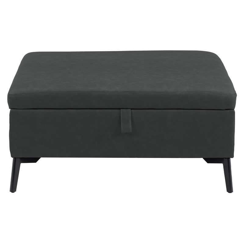CORLIVING LAD-34-O LINDEN 35 INCH SQUARE STORAGE OTTOMAN