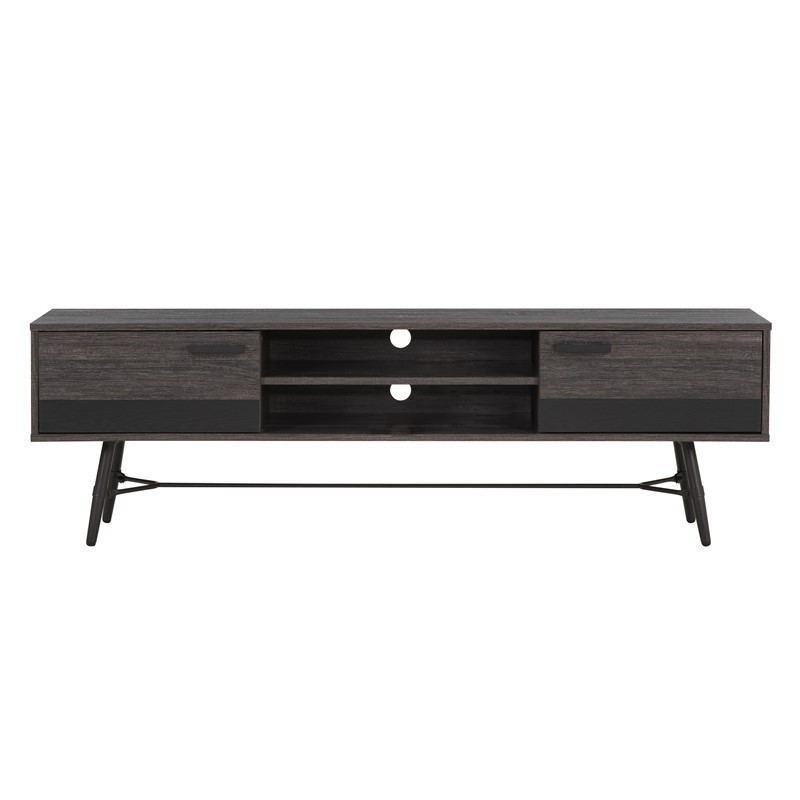 CORLIVING LFF-20-B AURORA 71 INCH TV BENCH WITH SPLAYED LEGS FOR TVS UP TO 85 INCH