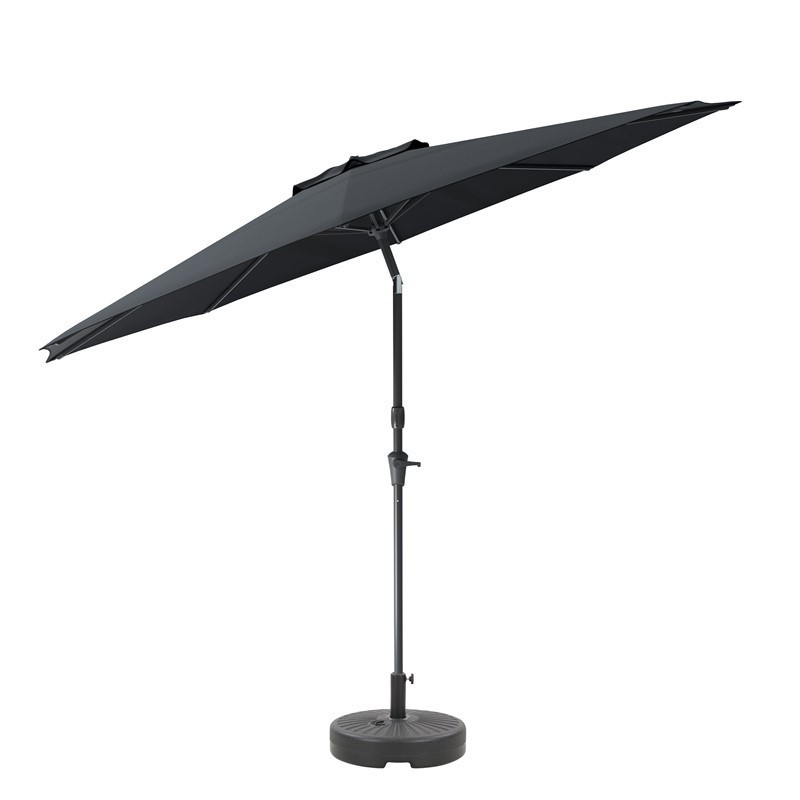 CORLIVING PPU-70-Z1 118 INCH UV AND WIND RESISTANT TILTING PATIO UMBRELLA AND BASE