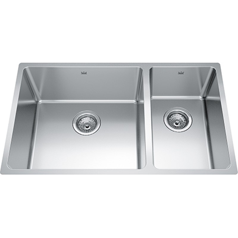 KINDRED BCU1831R-9N BROOKMORE 30 1/2 INCH UNDERMOUNT DOUBLE BOWL STAINLESS STEEL KITCHEN SINK