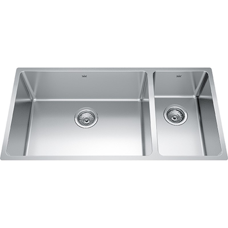 KINDRED BCU1836R-9N BROOKMORE 35 3/4 INCH UNDERMOUNT DOUBLE BOWL STAINLESS STEEL KITCHEN SINK