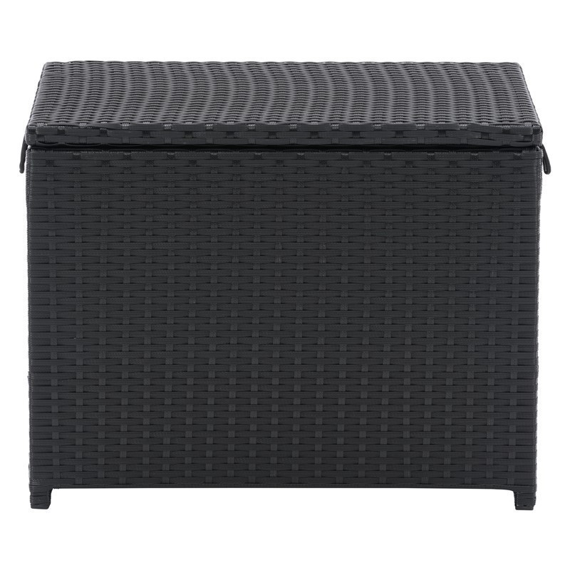 CORLIVING PRK-770-B PARKSVILLE 23 INCH RATTAN INSULATED COOLER STORAGE TABLE - BLACK