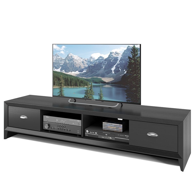 CORLIVING TLK-80-B LAKEWOOD 71 INCH EXTRA WIDE TV STAND FOR TVS UP TO 85 INCH