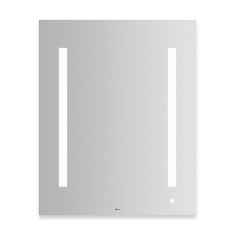 ROBERN AM2430RFPA AIO MIRRORS 24 W X 30 H INCH WALL MIROR WITH PENCIL EDGE, LUM LIGHTING AND OM AUDIO SYSTEM