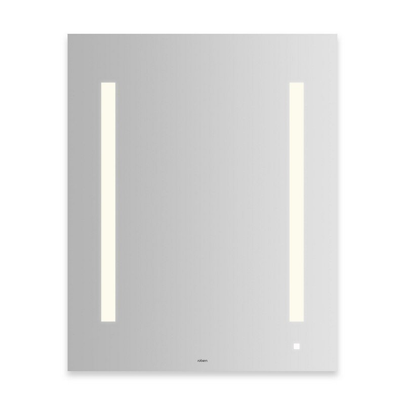 ROBERN AM2430RFPW AIO SERIES 23-1/8 X 29-7/8 INCH DIMMABLE WALL MIRROR WITH LUM LED LIGHTING AND USB CHARGING PORTS