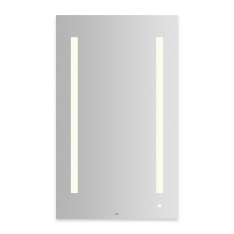 ROBERN AM2440RFPAW AIO SERIES 23-1/8 X 39-1/4 INCH DIMMABLE WALL MIRROR WITH LUM LED LIGHTING, USB CHARGING PORTS AND OM AUDIO